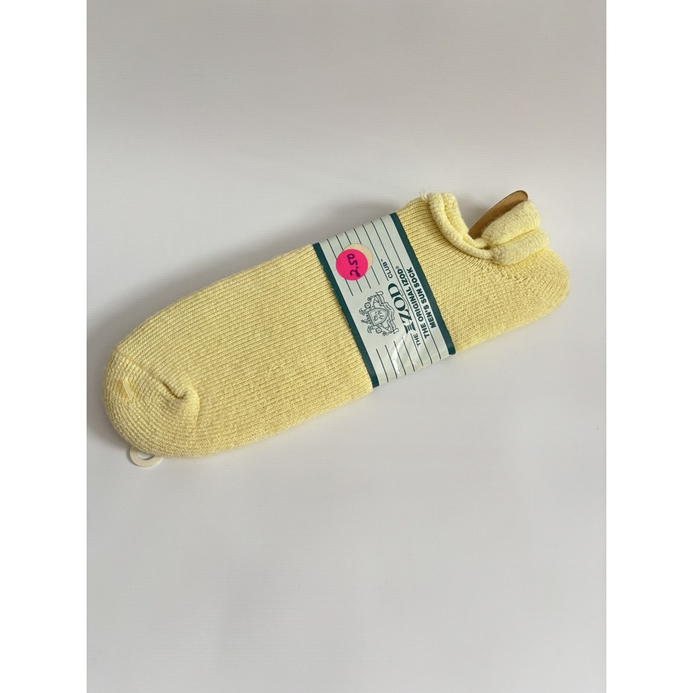 Vintage Izod Club Yellow‎ Orlon Golf And Tennis Ladies Sun Sock Size 10-13